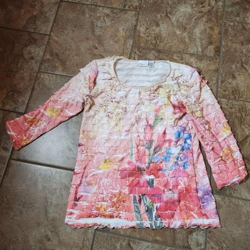 Kim Rogers 3/4 Sleeve Top Women’s Small